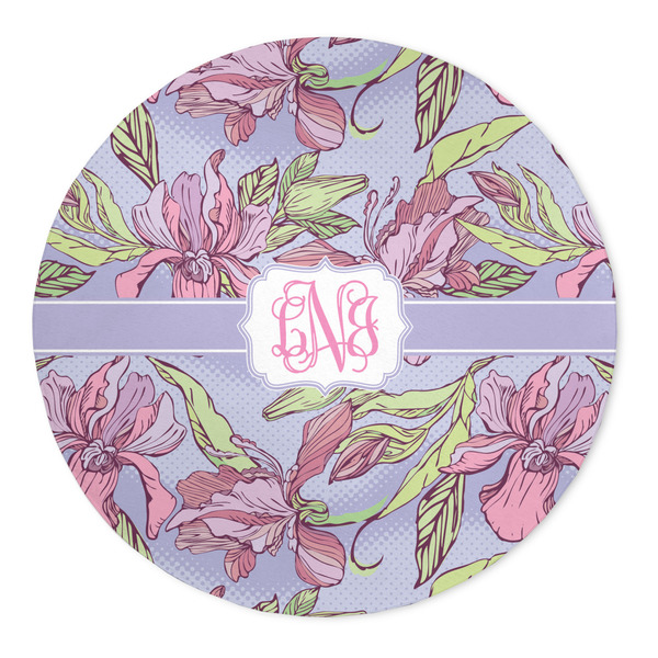 Custom Orchids 5' Round Indoor Area Rug (Personalized)