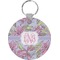 Orchids Round Plastic Keychain (Personalized)