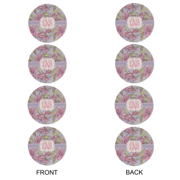 Orchids Round Linen Placemats - APPROVAL Set of 4 (double sided)
