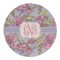 Orchids Round Linen Placemats - FRONT (Single Sided)