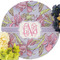 Orchids Round Linen Placemats - Front (w flowers)
