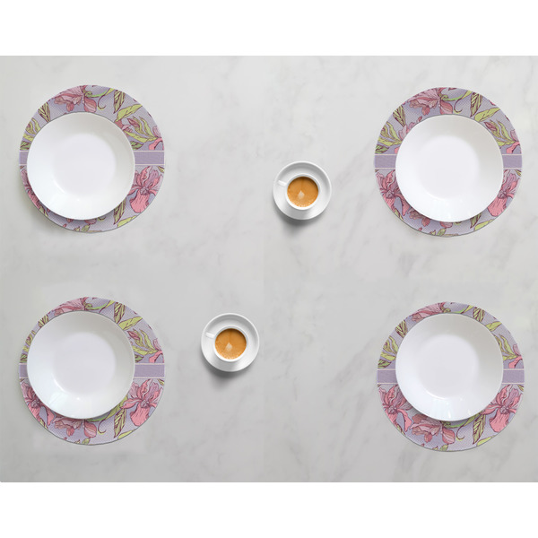 Orchids Round Linen Placemats - LIFESTYLE (set of 4)