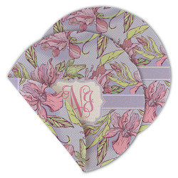 Orchids Round Linen Placemat - Double Sided (Personalized)