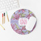 Orchids Round Mousepad - LIFESTYLE 2