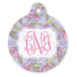 Orchids Round Pet ID Tag (Personalized)