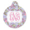 Orchids Round Pet ID Tag - Large - Front