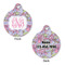 Orchids Round Pet Tag - Front & Back