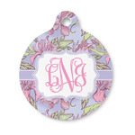 Orchids Round Pet ID Tag - Small (Personalized)