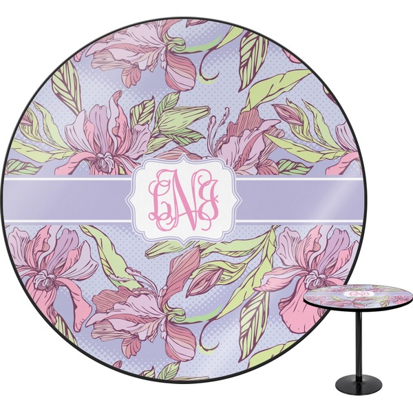 Custom Orchids Round Table - 24" (Personalized)