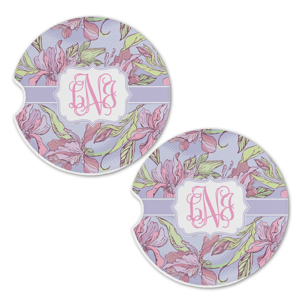 Orchids Sandstone Car Coasters - Set of 2