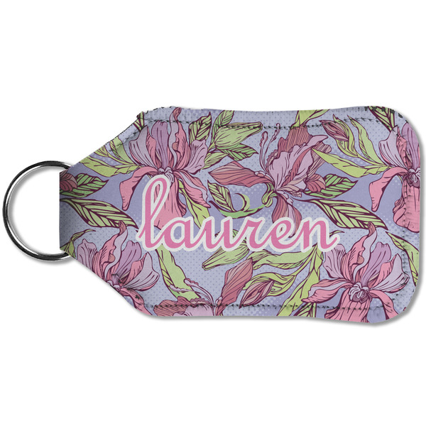 Orchids Sanitizer Holder Keychain - Small (Back)