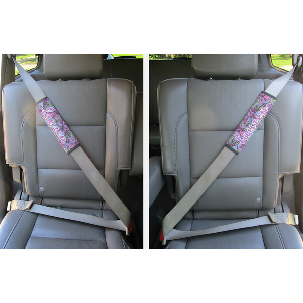 Orchids Seat Belt Covers (Set of 2 - In the Car)