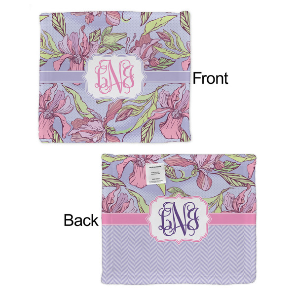 Orchids Security Blanket - Front & Back View
