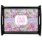 Orchids Black Wooden Tray - Large (Personalized)