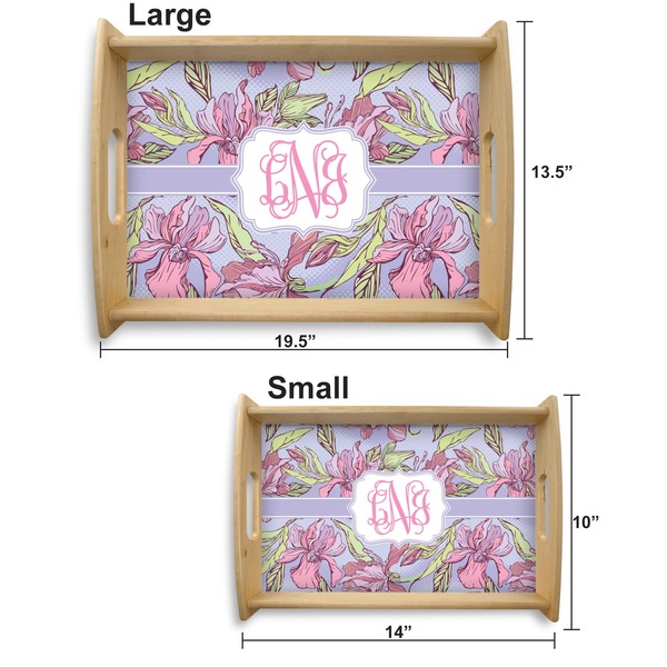Orchids Serving Tray Wood Sizes
