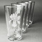 Orchids Set of Four Engraved Pint Glasses - Set View