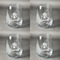 Orchids Set of Four Personalized Stemless Wineglasses (Approval)