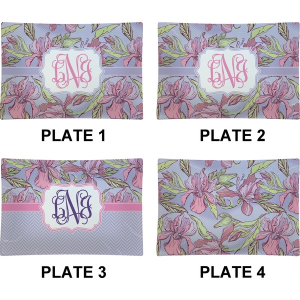Orchids Set of Rectangular Appetizer / Dessert Plates (Approval)