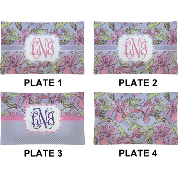Orchids Set of Rectangular Dinner Plates (Approval)