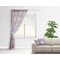 Orchids Sheer Curtain With Window and Rod - in Room Matching Pillow