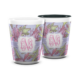 Orchids Ceramic Shot Glass - 1.5 oz (Personalized)