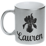 Orchids Metallic Silver Mug (Personalized)