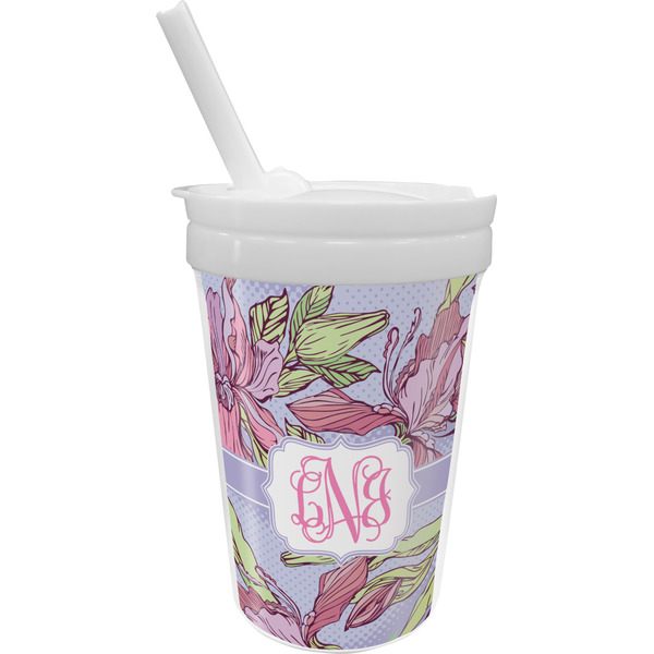 Custom Orchids Sippy Cup with Straw (Personalized)