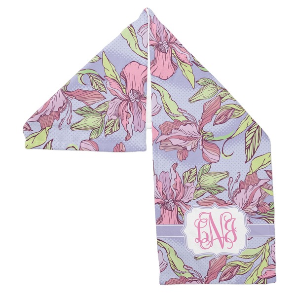 Orchids Sports Towel Folded - Both Sides Showing