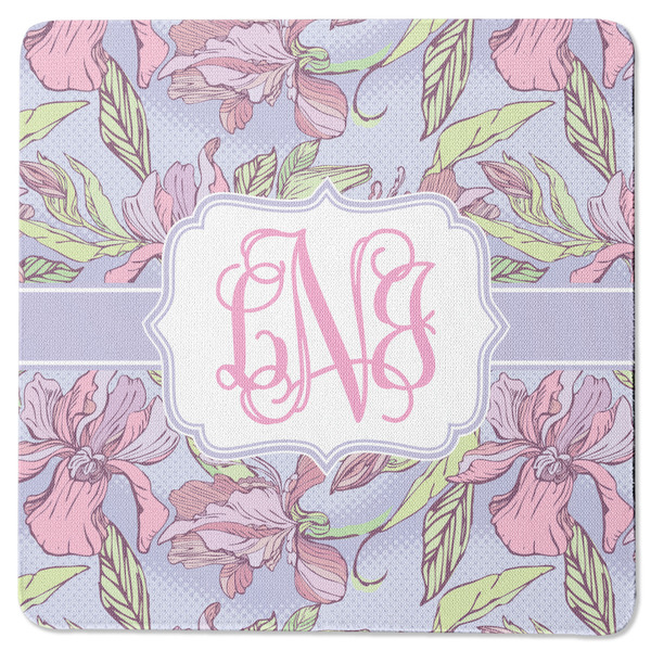 Custom Orchids Square Rubber Backed Coaster (Personalized)