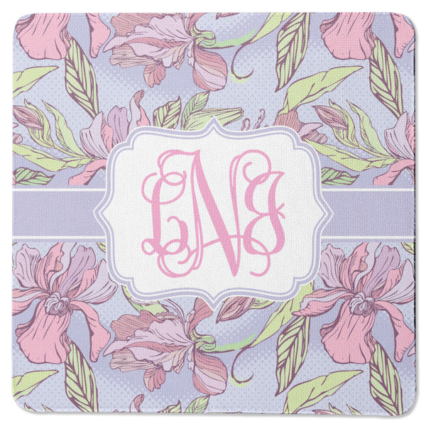 Orchids Square Coaster Rubber Back - Single