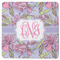 Orchids Square Rubber Backed Coaster (Personalized)