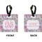 Orchids Square Luggage Tag (Front + Back)