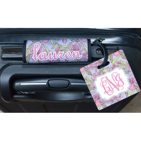 Orchids Square Luggage Tag & Handle Wrap - In Context
