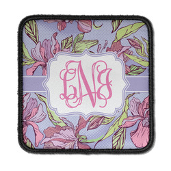 Orchids Iron On Square Patch w/ Monogram