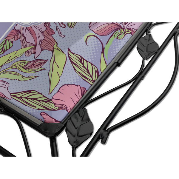 Orchids Square Trivet - Detail