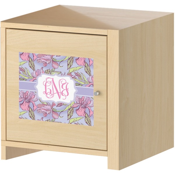 Orchids Square Wall Decal on Wooden Cabinet