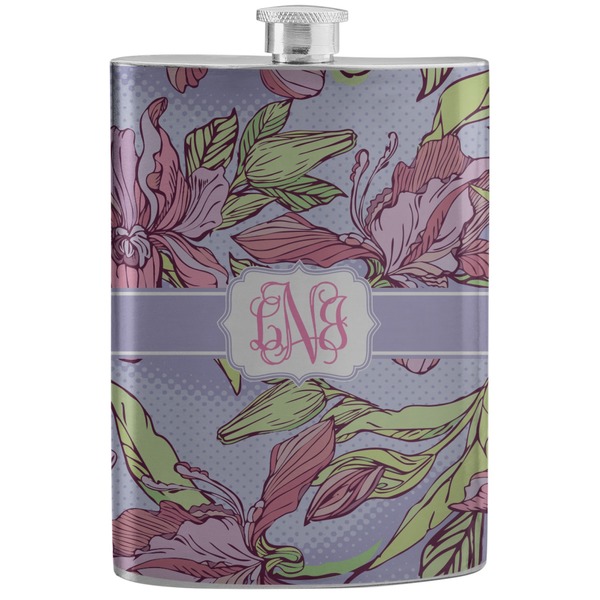 Custom Orchids Stainless Steel Flask (Personalized)