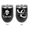 Orchids Stainless Wine Tumblers - Black - Double Sided - Approval