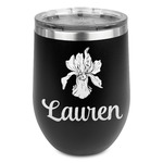 Orchids Stemless Wine Tumbler - 5 Color Choices - Stainless Steel  (Personalized)