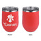 Orchids Stainless Wine Tumblers - Coral - Single Sided - Approval