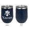 Orchids Stainless Wine Tumblers - Navy - Single Sided - Approval