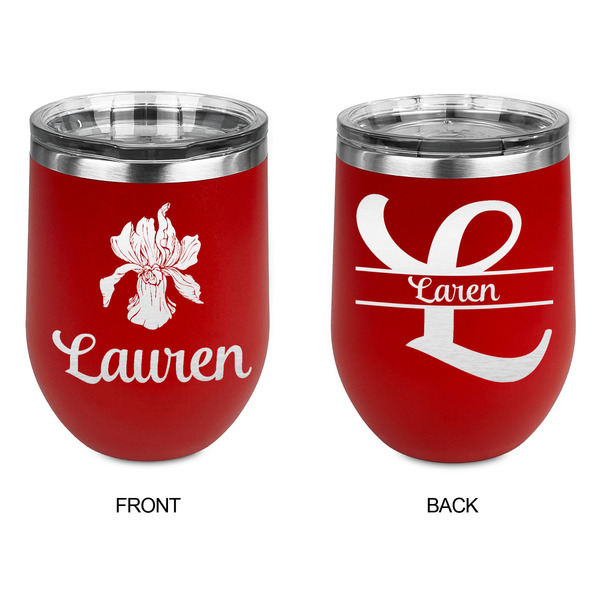 Orchids Stainless Wine Tumblers - Red - Double Sided - Approval