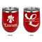 Orchids Stainless Wine Tumblers - Red - Double Sided - Approval