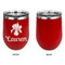 Orchids Stainless Wine Tumblers - Red - Single Sided - Approval