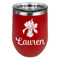 Orchids Stemless Stainless Steel Wine Tumbler - Red - Single Sided (Personalized)