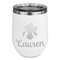 Orchids Stainless Wine Tumblers - White - Single Sided - Front