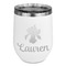 Orchids Stemless Stainless Steel Wine Tumbler - White - Single Sided (Personalized)