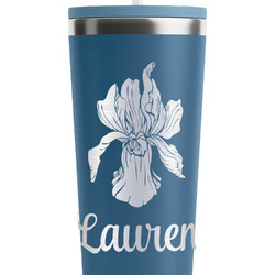 Orchids RTIC Everyday Tumbler with Straw - 28oz - Steel Blue - Double-Sided (Personalized)