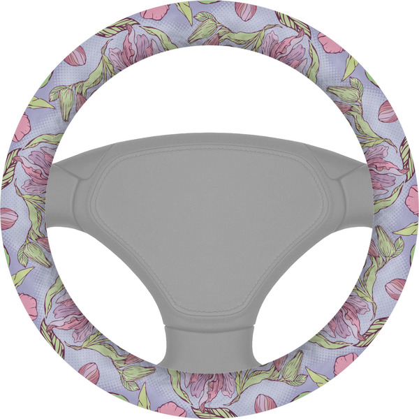 Custom Orchids Steering Wheel Cover