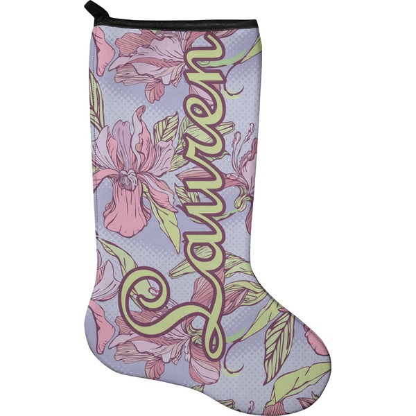 Custom Orchids Holiday Stocking - Neoprene (Personalized)